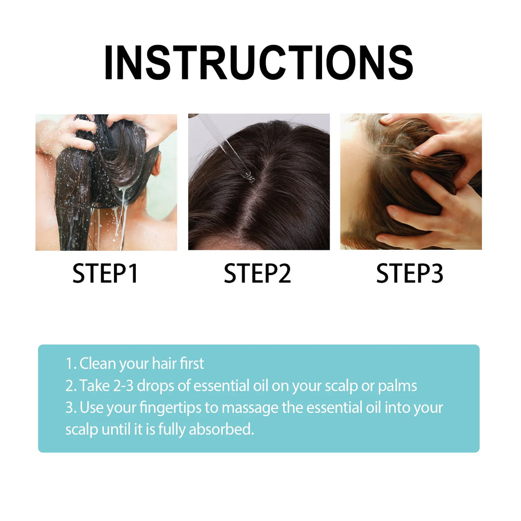 Hair Growth Oil Regrowth Thicken Hair Moisturizing Repair Treatment Split Ends Scalp Treatment Hair Strengthening Oil For Women