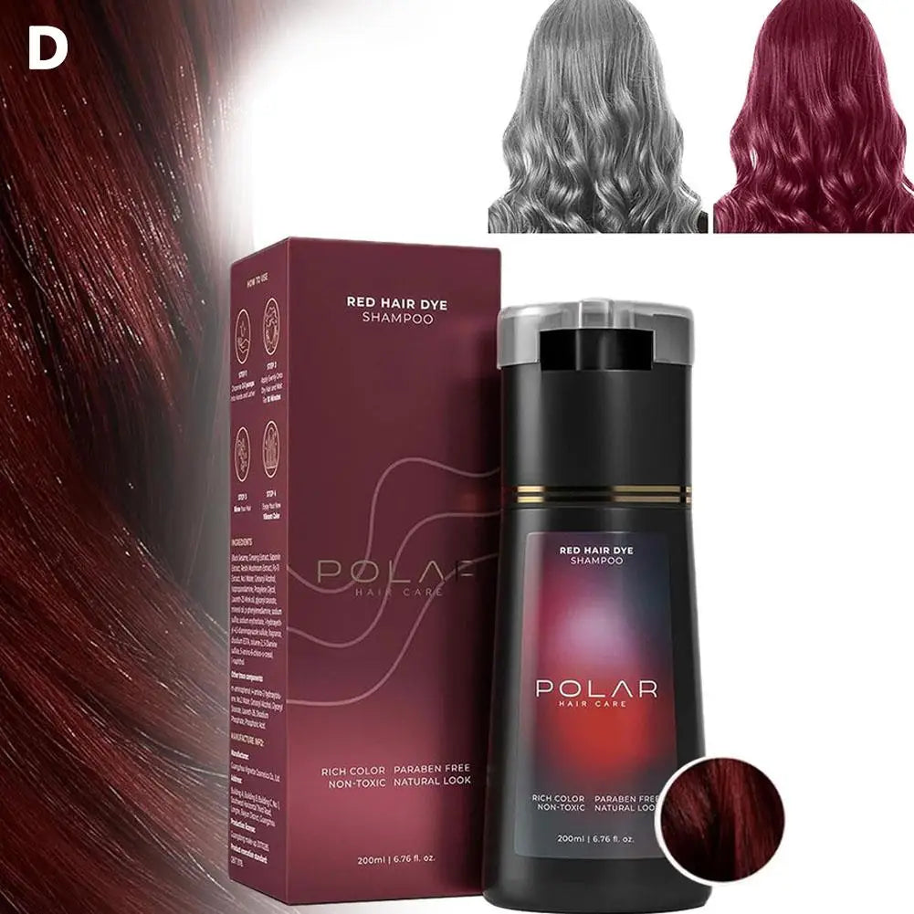 Hair Dye Coloring Shampoo 3 in 1 Instant Hair Dye Shampoo Nourish Long Lasting Color Dye For Women &Men Gray Hair Coverage 200ML