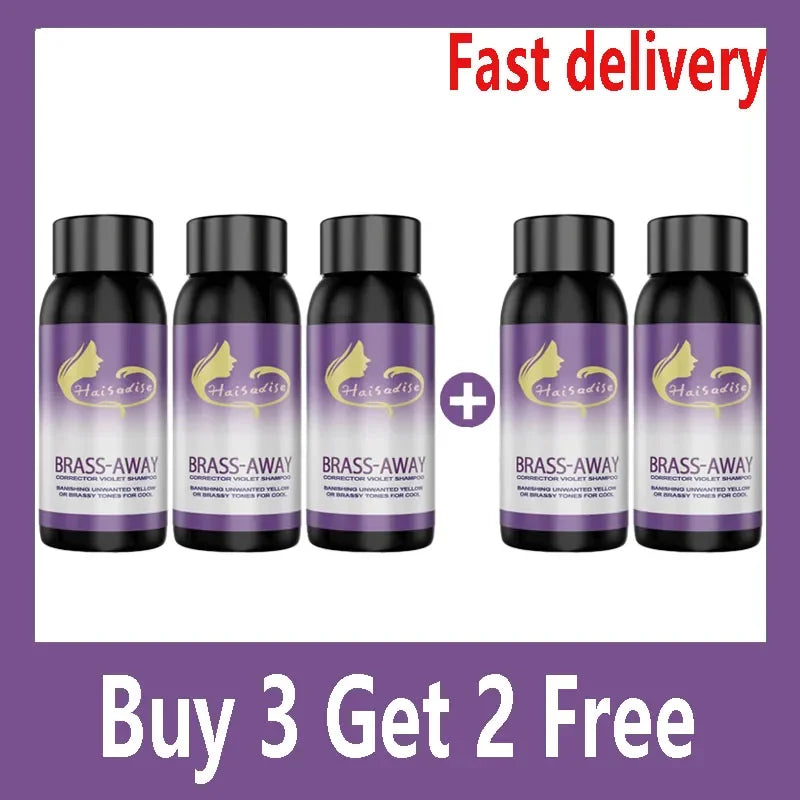Gray Color Fixing Hair Dye Shampoo Cover Gray Hair Fade Yellow After Bleach Hair Shampoo Non-irritating Purple Shampoo Blonde