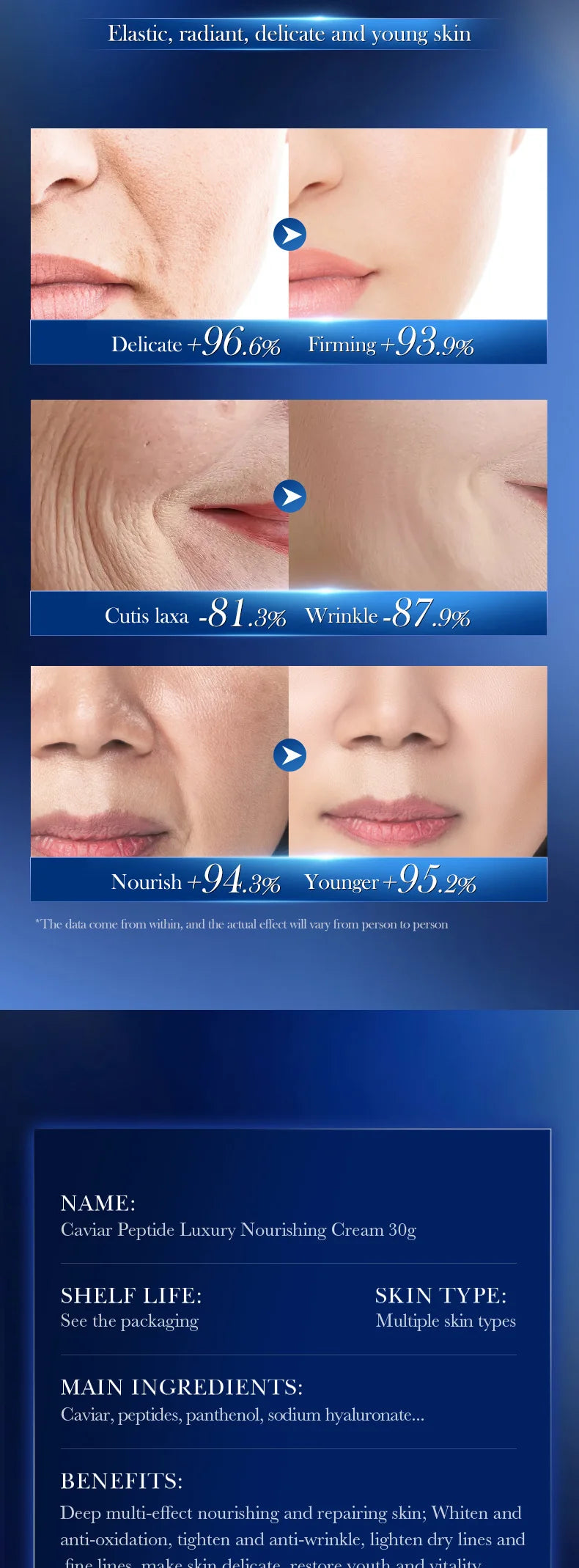 Crema antiarrugas instantánea con retinol, antiedad, reafirmante, lifting, atenúa líneas finas, mejora la piel, hidrata e ilumina.