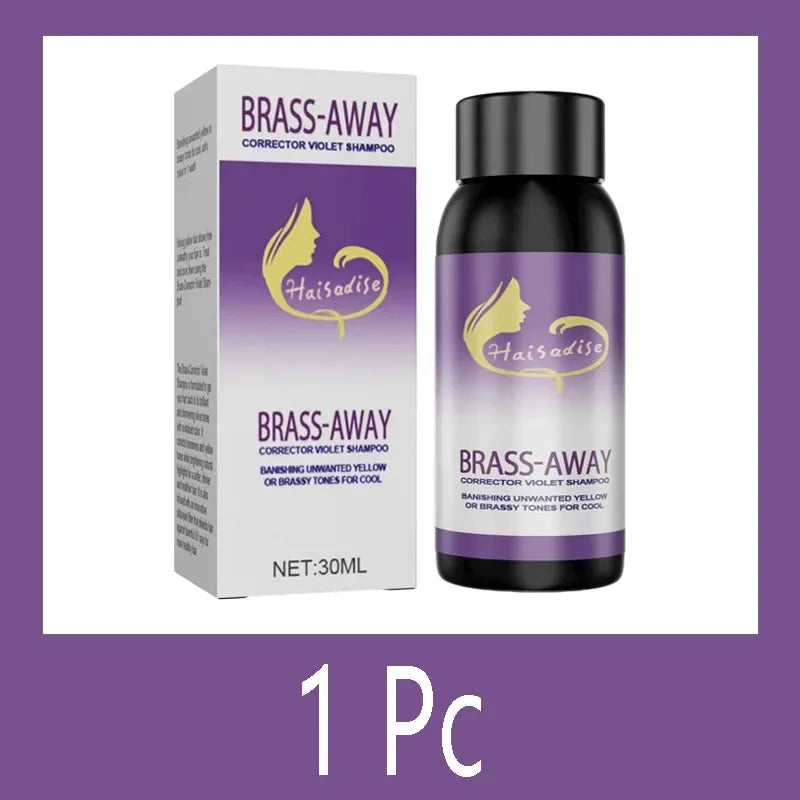 Gray Color Fixing Hair Dye Shampoo Cover Gray Hair Fade Yellow After Bleach Hair Shampoo Non-irritating Purple Shampoo Blonde