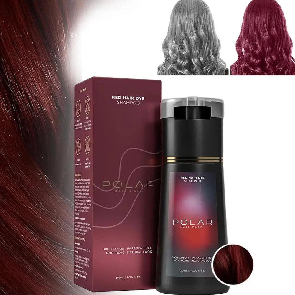 Hair Dye Coloring Shampoo 3 in 1 Instant Hair Dye Shampoo Nourish Long Lasting Color Dye For Women &Men Gray Hair Coverage 200ML