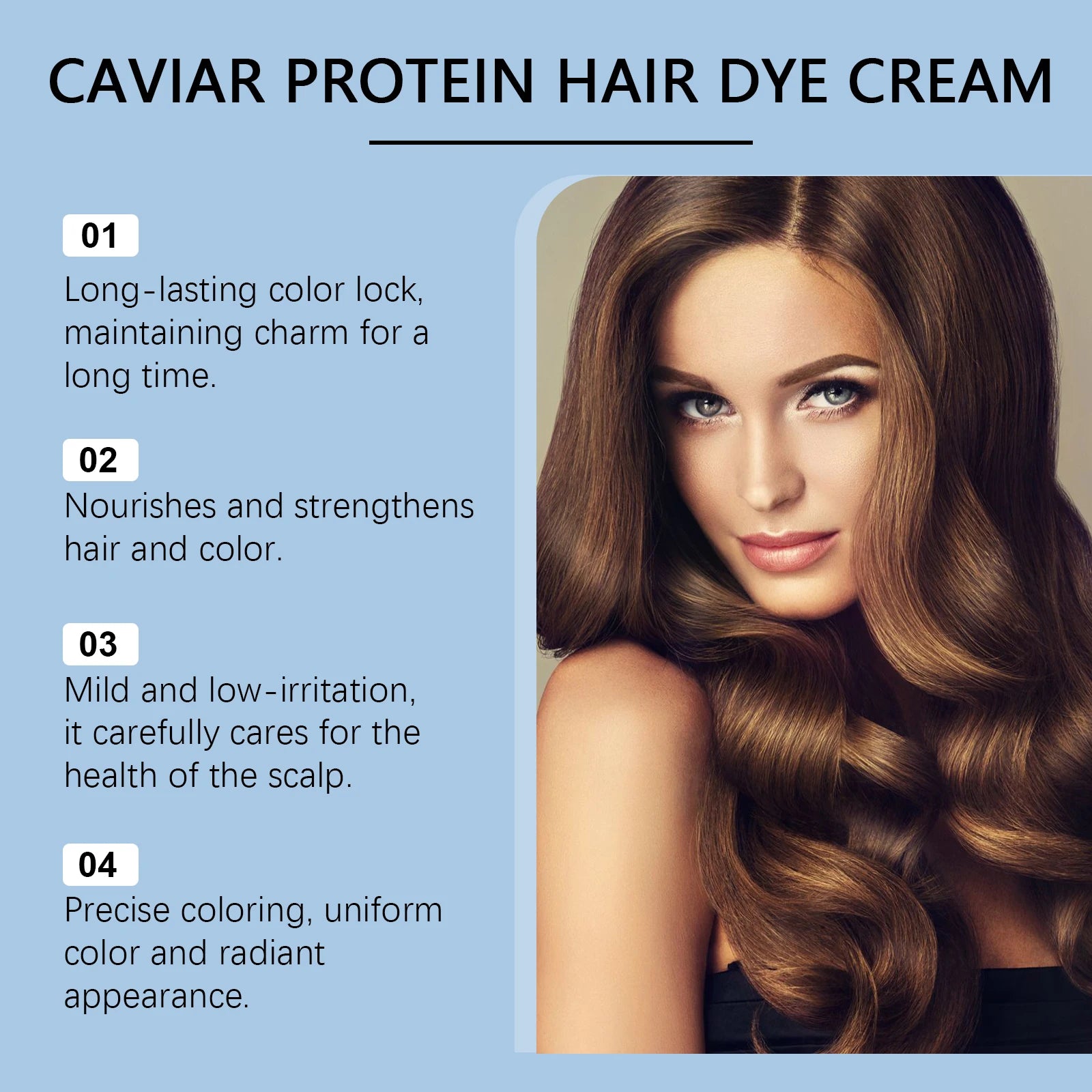 Hair Color Shampoo For Gray Hair Cover Restore Black Hair Dye Permanent Natural Reduce Scalp Irritation Nourishing Hair Cream