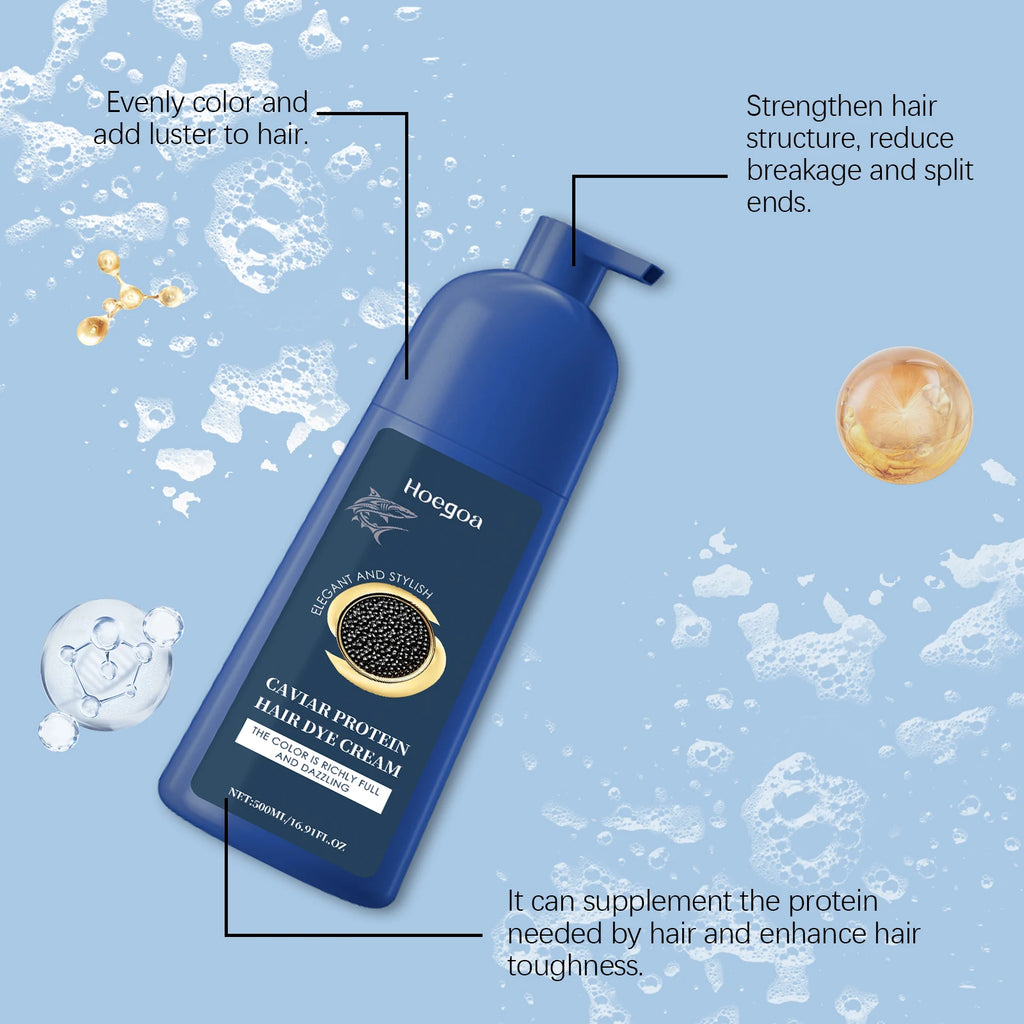 Hair Color Shampoo For Gray Hair Cover Restore Black Hair Dye Permanent Natural Reduce Scalp Irritation Nourishing Hair Cream