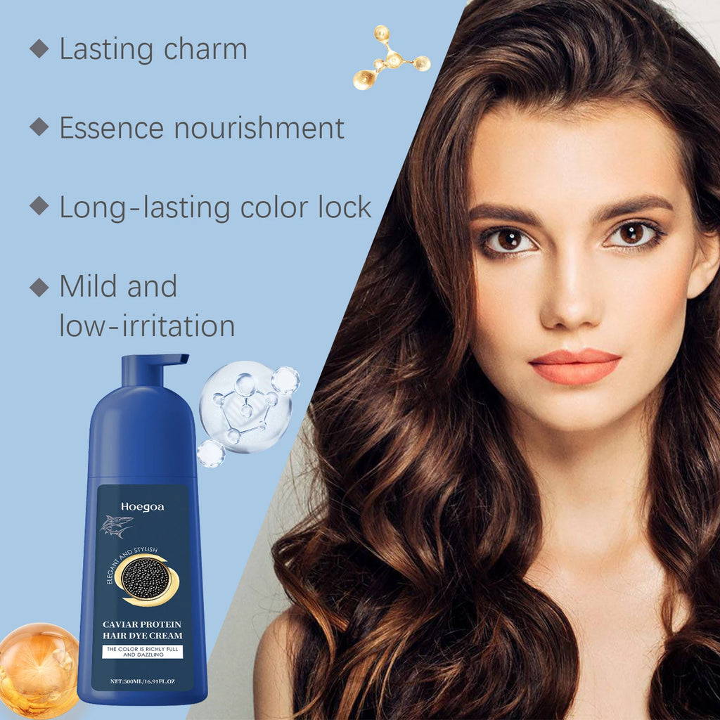 Hair Color Shampoo For Gray Hair Cover Restore Black Hair Dye Permanent Natural Reduce Scalp Irritation Nourishing Hair Cream