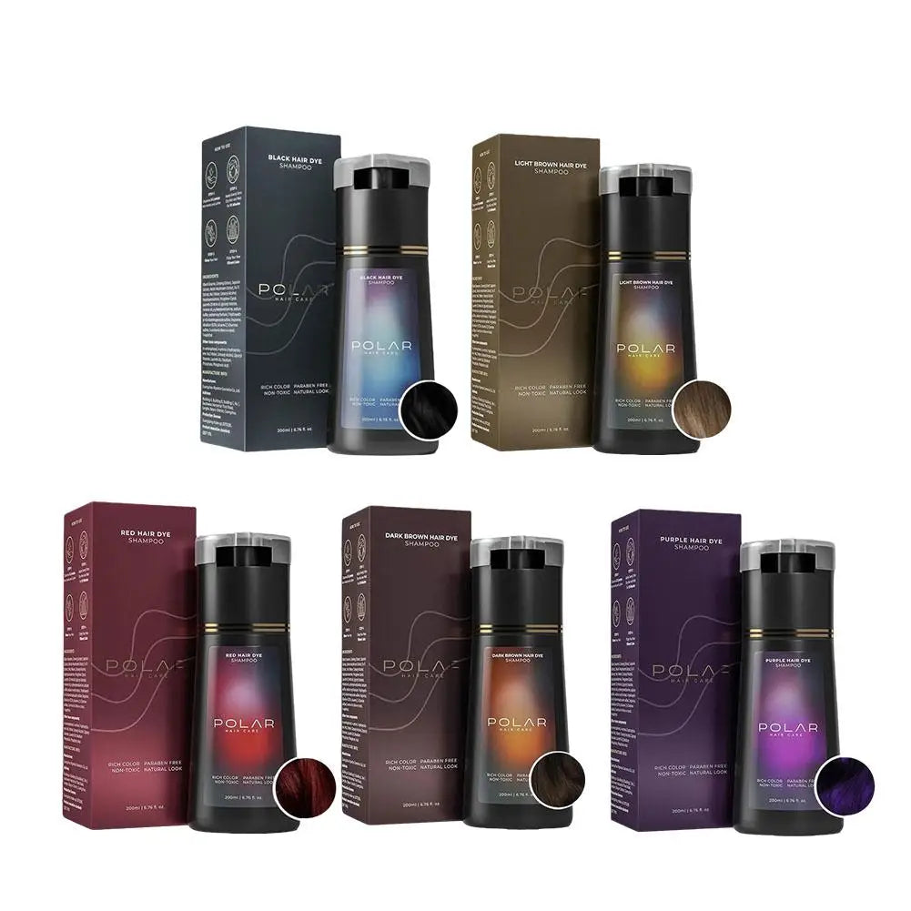 Hair Dye Coloring Shampoo 3 in 1 Instant Hair Dye Shampoo Nourish Long Lasting Color Dye For Women &Men Gray Hair Coverage 200ML