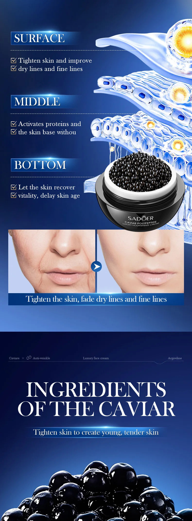 Crema antiarrugas instantánea con retinol, antiedad, reafirmante, lifting, atenúa líneas finas, mejora la piel, hidrata e ilumina.