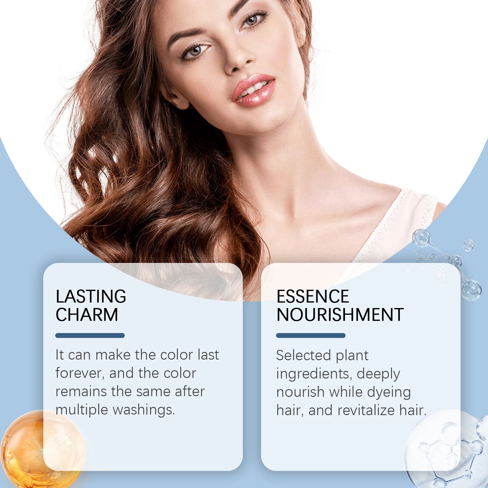 Hair Color Shampoo For Gray Hair Cover Restore Black Hair Dye Permanent Natural Reduce Scalp Irritation Nourishing Hair Cream