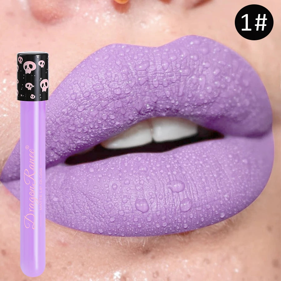 Colored Lip Gloss, Lip Glaze, Test Tube Lip Glaze, Lip Makeup, Easy to Color, Waterproof Matte Lip Gloss, Party Lip Makeup, Lip Gloss, Not Easy to Fade Lip Gloss