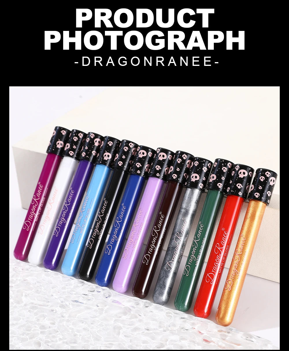 Colored Lip Gloss, Lip Glaze, Test Tube Lip Glaze, Lip Makeup, Easy to Color, Waterproof Matte Lip Gloss, Party Lip Makeup, Lip Gloss, Not Easy to Fade Lip Gloss